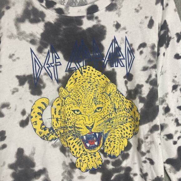 Def Leppard Band Tie Dye Pullover Sweatshirt Medium Unisex Rock Graphic - Picture 4 of 7